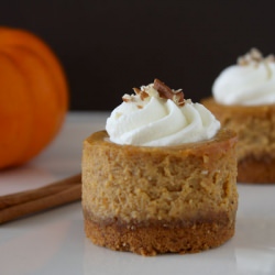 Mini Bourbon Pumkin Cheesecakes
