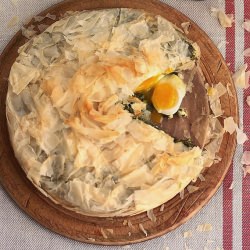 Winter Greens Ricotta Egg Pie