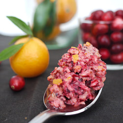 Raw Cranberry Relish w/ Oranges