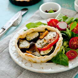 Roasted Veggie Tapenade Tarts