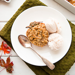 Persimmon Crumble + Coconut Sorbet