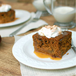 Caramel Apple Gingerbread Cake