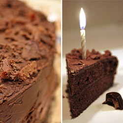 Dark Chocolate Cake w/ Ganache