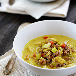 Sweet & Spicy Turkey Curry Soup