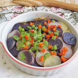 Steamed “Rainbow” Potatoes