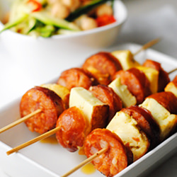 Chorizo Haloumi Skewers