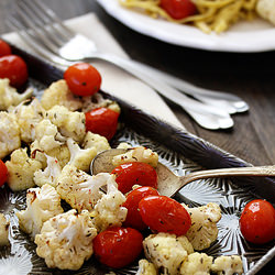 Roasted Cauliflower & Tomatoes