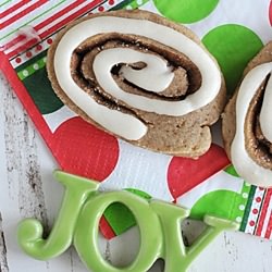 Cinnamon Roll Cookies Vanilla Glaze