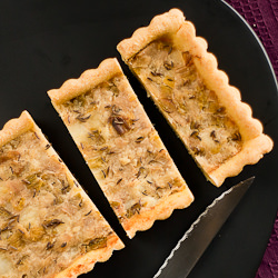 Mais Quiche with Leeks, Potatoes