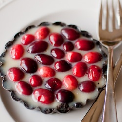 Black and White Cranberry Tarts