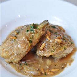 Chicken with Brandy and Pine Nuts