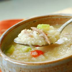 Porridge (Juk) with Leftover Turkey