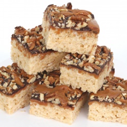 Caramel Turtle Krispies Treats