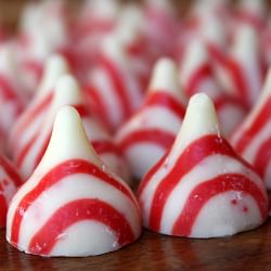 Candy Cane Kiss Cookies