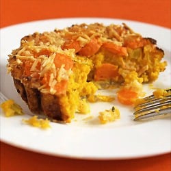 Carrot-Topped Pumpkin Tart