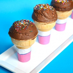 Festive Birthday Cupcake Cones