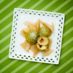 Curd Dumplings w/ Plum & Pear