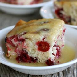 Cranberry Cake & Butter Cream Sauce