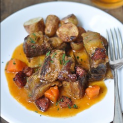 Slow Cooked Beef Ribs w/ Chorizo