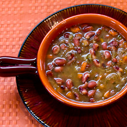 Anasazi Bean Soup w/ Cabbage