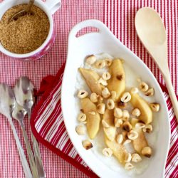 Breakfast Polenta with Baked Apples