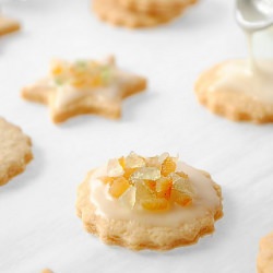 Candied Fruit & Iced Orange Cookies