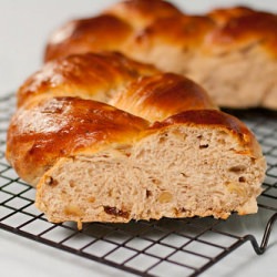 Braided Raisin Walnut Bread