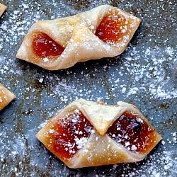 Peach Jam Filled Bow Tie Cookies
