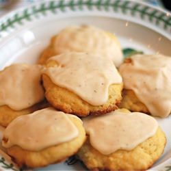 Eggnog Cookies with Eggnog Icing