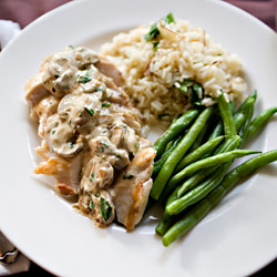 Chicken with Boursin Mushroom Sauce