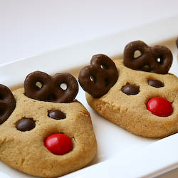 Peanut Butter Reindeer Cookies