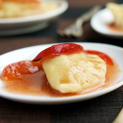 Plum Pierogi with Plum Sauce