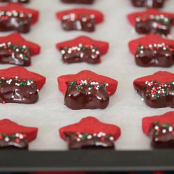 Red Velvet Shortbread Cookies