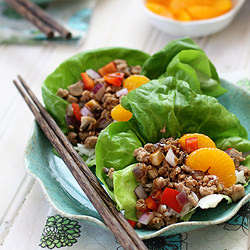 Ground Chicken Lettuce Wraps
