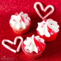 Marble Peppermint Candy Cupcakes