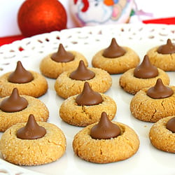 PB Chocolate Kiss Cookies