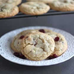 Almond Cookies w/ Cranberries