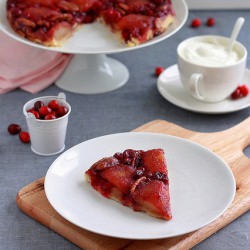Apple Cranberry Tarte Tatin