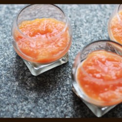 Panna Cotta with Nectarine Coulis