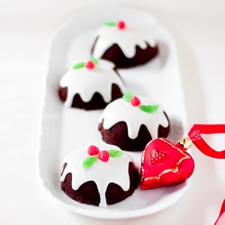 Chocolate Christmas Pudding Cupcake