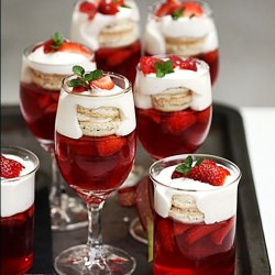 Strawberry Vanilla Macaron Trifle