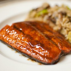 Pomegranate-Balsamic Glazed Salmon