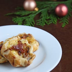 Mini Onion and Bacon Crostatas