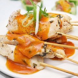 Garlicky Chicken Satays