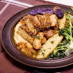 Maple-Pecan Crusted Tempeh
