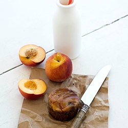 Peach Upside-Down Gingerbread