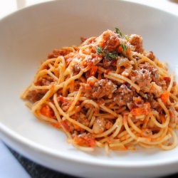 Spaghetti with Spicy Chorizo