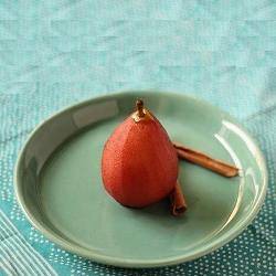 Poached Pears in Spicy Red Wine