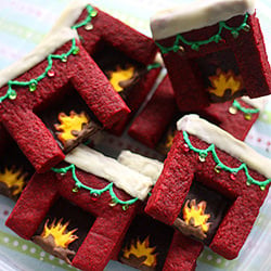 Red Velvet Shortbread Fireplaces