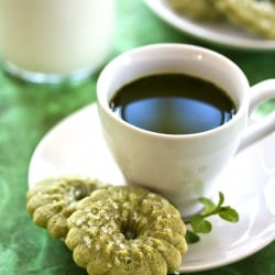 Minted Matcha Wreath Cookies
